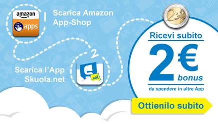 scaricando l'App di Skuola.net, Amazon ti fa un regalo