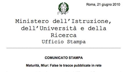 storico delle bufale riguardanti le tracce diffuse prima del via alla Maturità