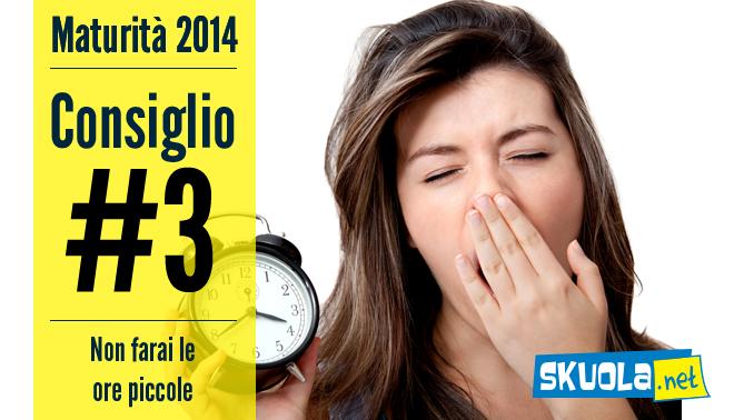 le dieci regole sportive e nutrizionali che un maturando deve seguire per arrivare in forma alla maturita:3, non farai le ore piccole