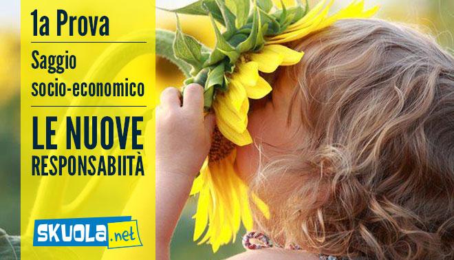 tracce e soluzioni della Prima Prova di Italiano – Saggio breve socio economico