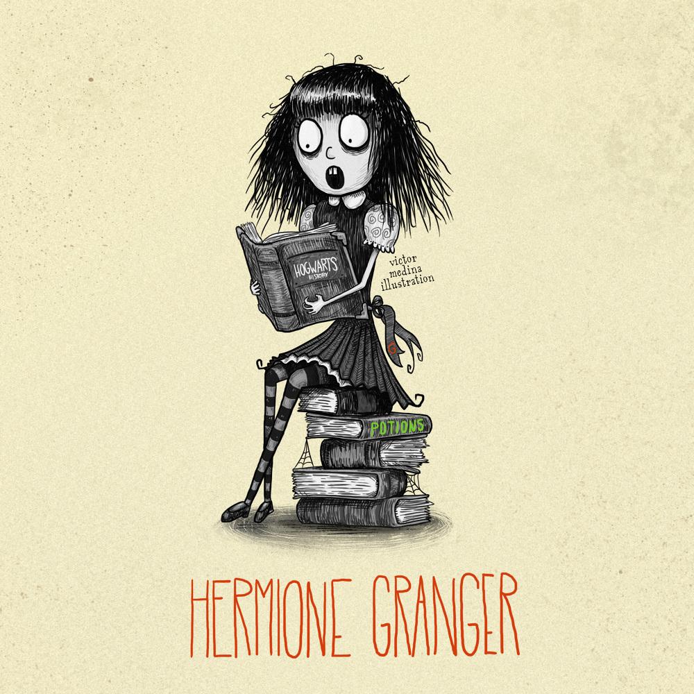 I personaggi principali di Harry Potter se fossero disegnati da Tim Burton articolo