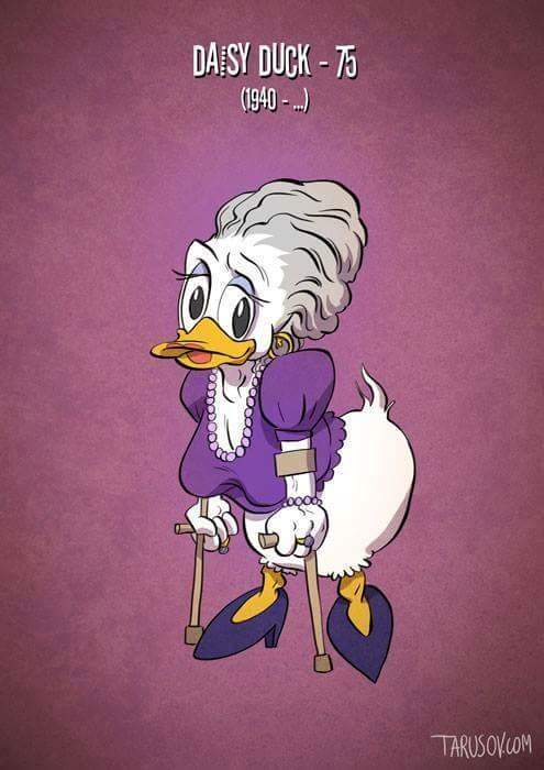Se i personaggi dei cartoni animati invecchiassero sarebbero così! articolo