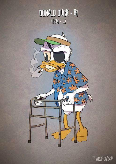 Se i personaggi dei cartoni animati invecchiassero sarebbero così! articolo
