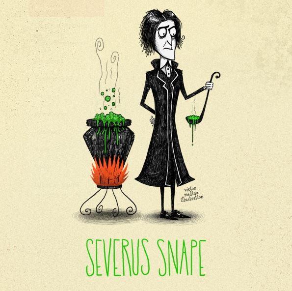 I personaggi principali di Harry Potter se fossero disegnati da Tim Burton articolo