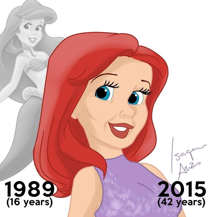 Come sarebbero le principesse Disney se fossero REALMENTE invecchiate? Così! articolo