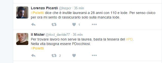 Le reazioni contro Poletti: i 20 tweet più "interessanti" articolo