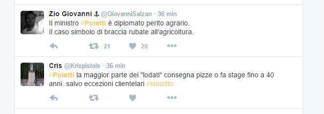 Le reazioni contro Poletti: i 20 tweet più "interessanti" articolo