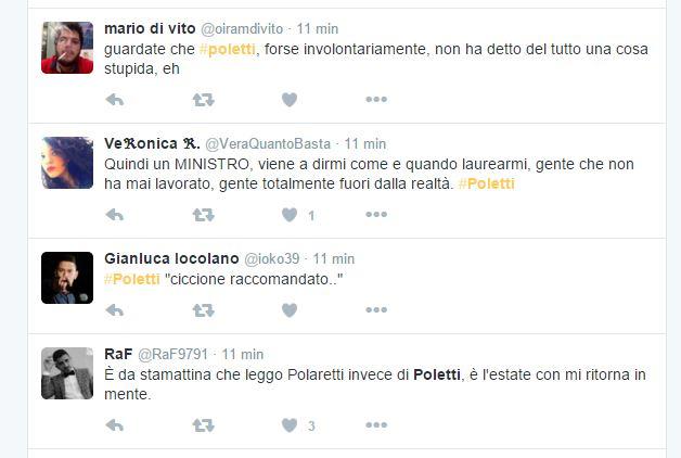 Le reazioni contro Poletti: i 20 tweet più "interessanti" articolo