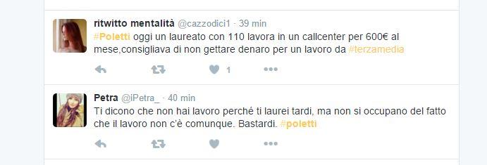 Le reazioni contro Poletti: i 20 tweet più "interessanti" articolo