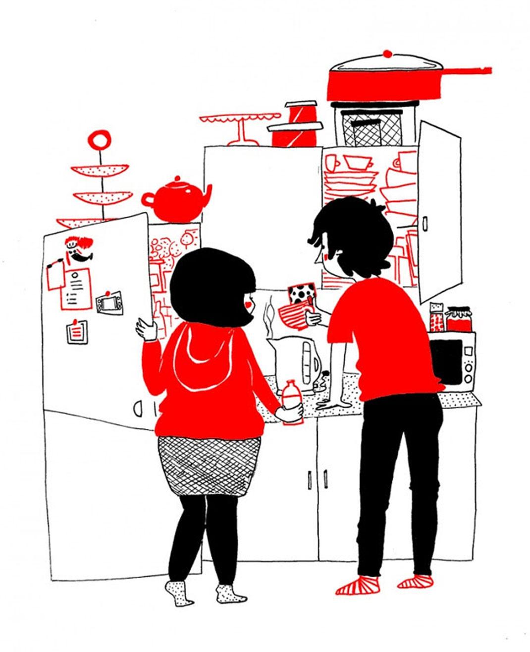 13 illustrazioni che ti fan capire la bellezza della vita di coppia articolo