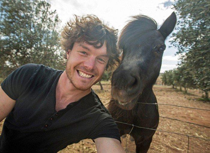 L'esperimento di Allan: 20 selfie completamente folli con gli animali! articolo