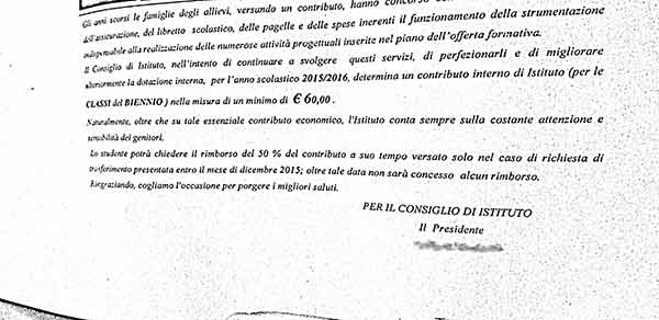 Il contributo non va in vacanza, nel mirino i primini