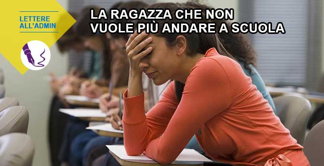 foto di coperina ragazza non vuole andare a scuola