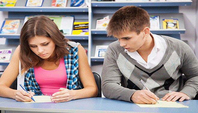 studenti che copiano