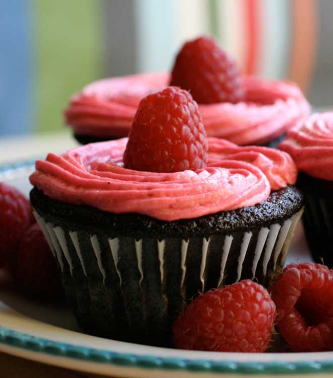  foto di cupcake crema fragole