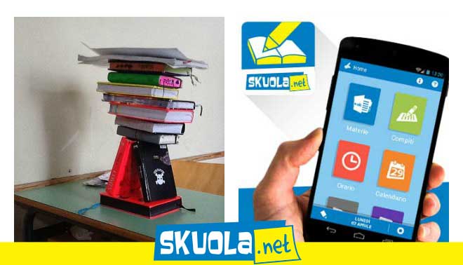 foto di un diario e del diario digitale di skuola.net
