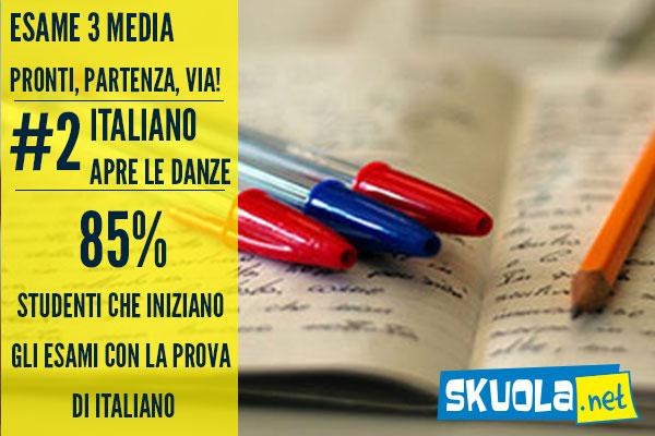 esame terza media via con italiano