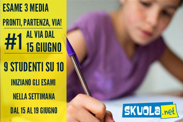 esame terza media via dal 15 giugno