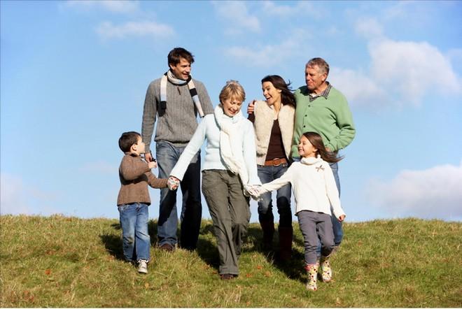 famiglia divertita