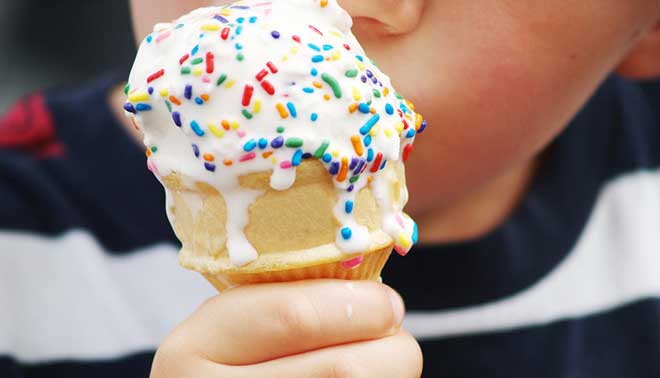 Il gelato che cambia colore quando si scioglie