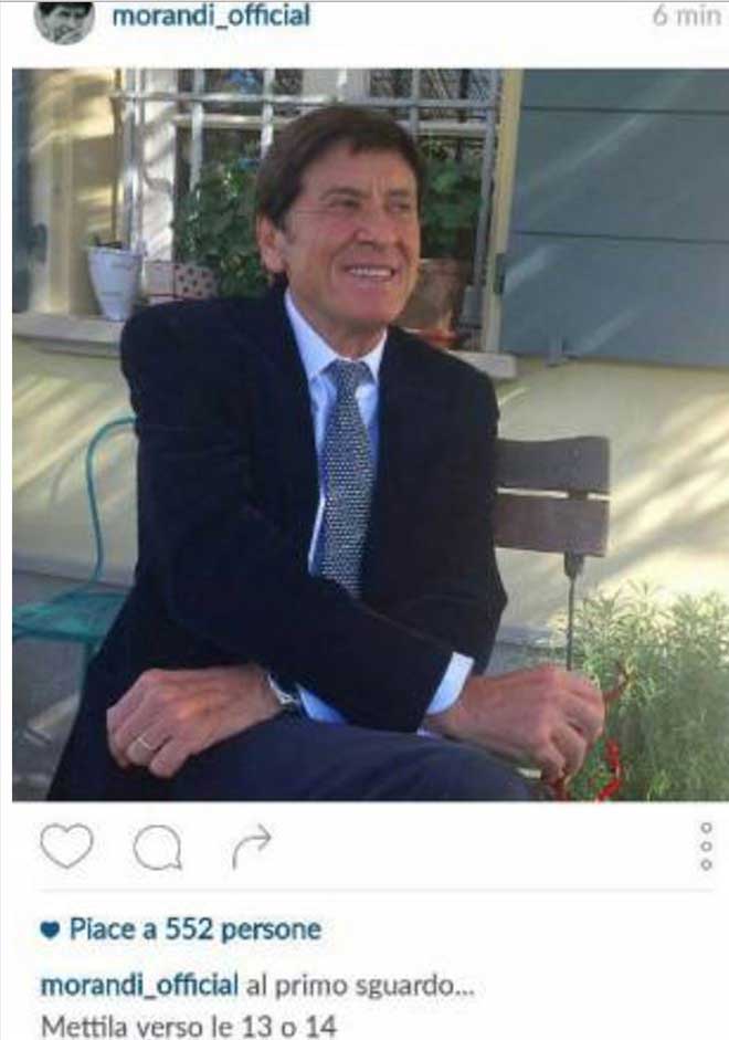 Gianni Morandi non gestisce i suoi social