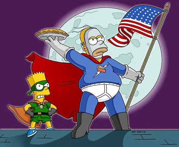  foto di Homer Simpson uomo torta