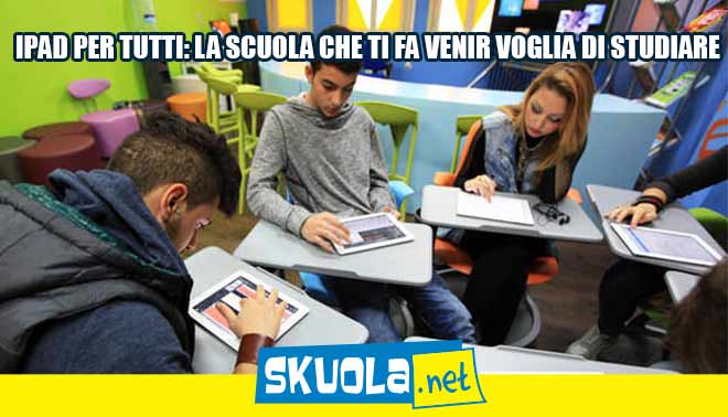 foto di studiare con gli iPad al Majorana di Brindisi