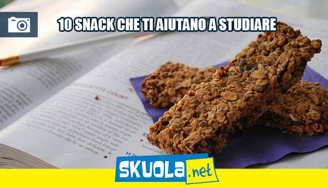 foto di snack che ti aiutano a studiare