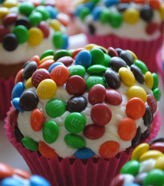 foto di m&m's cupcake