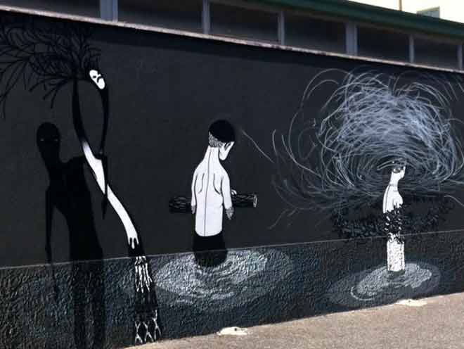 foto di street art ordine e caos
