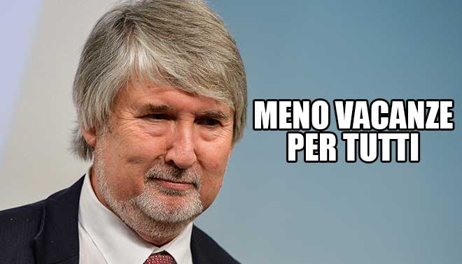 Poletti: tre mesi di vacanza sono troppi