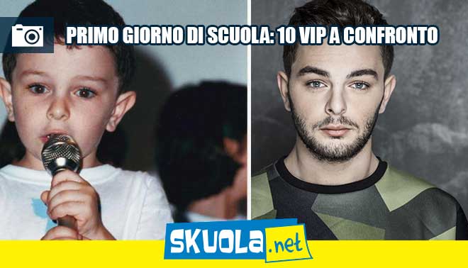 #primogiornodiscuola 10 vip a confronto