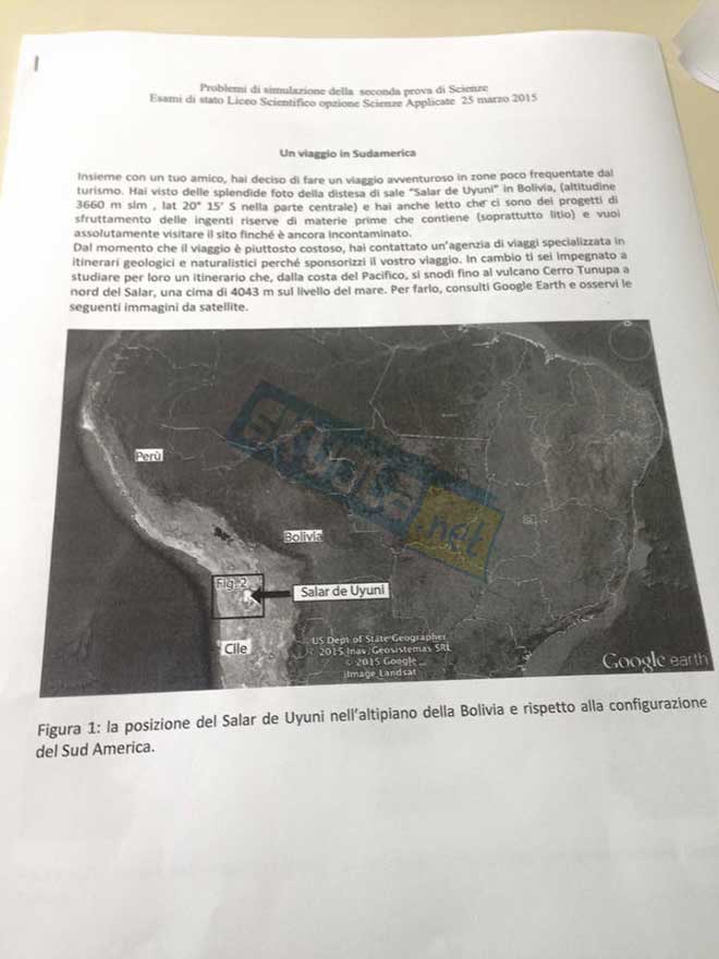 foto della traccia simulazione della seconda prova di Scienza della maturità del liceo scientifico