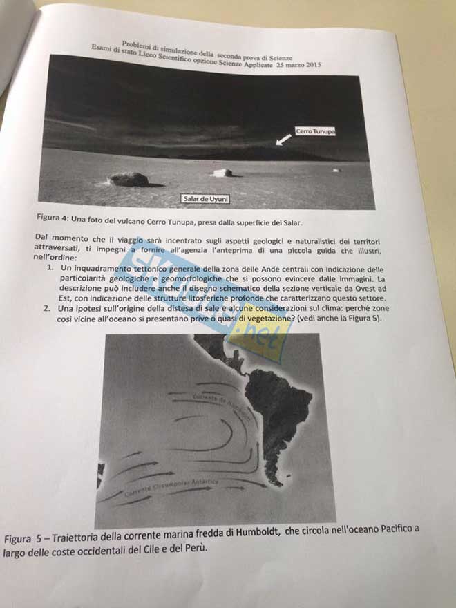 foto della traccia simulazione della seconda prova di Scienza della maturità del liceo scientifico