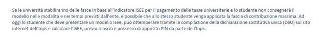 Isee: rischio stangata per gli studenti