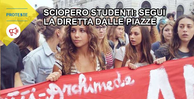 Sciopero studenti: la diretta dalle piazze italiane