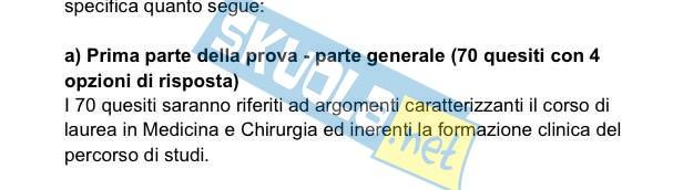 test specializzazioni mediche
