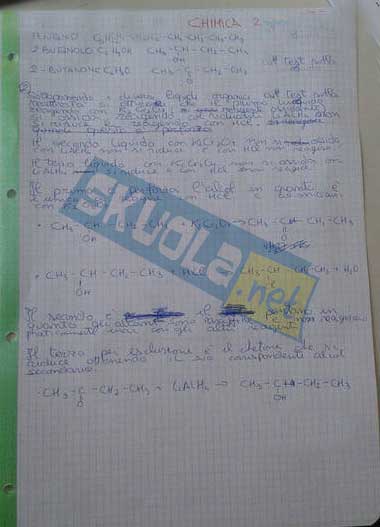 foto della soluzione della simulazione della seconda prova di Scienza della maturità del liceo scientifico