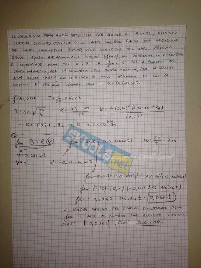 foto di soluzione 3 degli studenti della simulazione della 2prova di maturità 2015