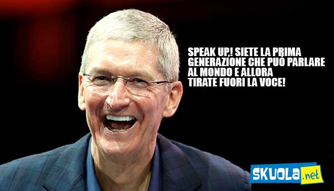 foto di Tim Cook alla Bocconi