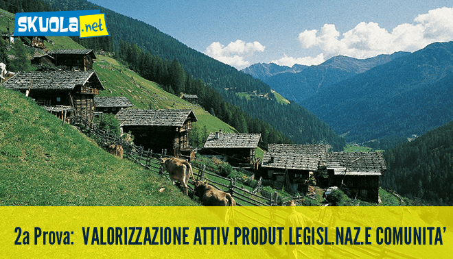 Soluzioni Valorizzazione delle attività produttive e legislazione nazionale e comunitaria Maturità 2015: Seconda prova Istituto servizi per l'agricoltura articolo