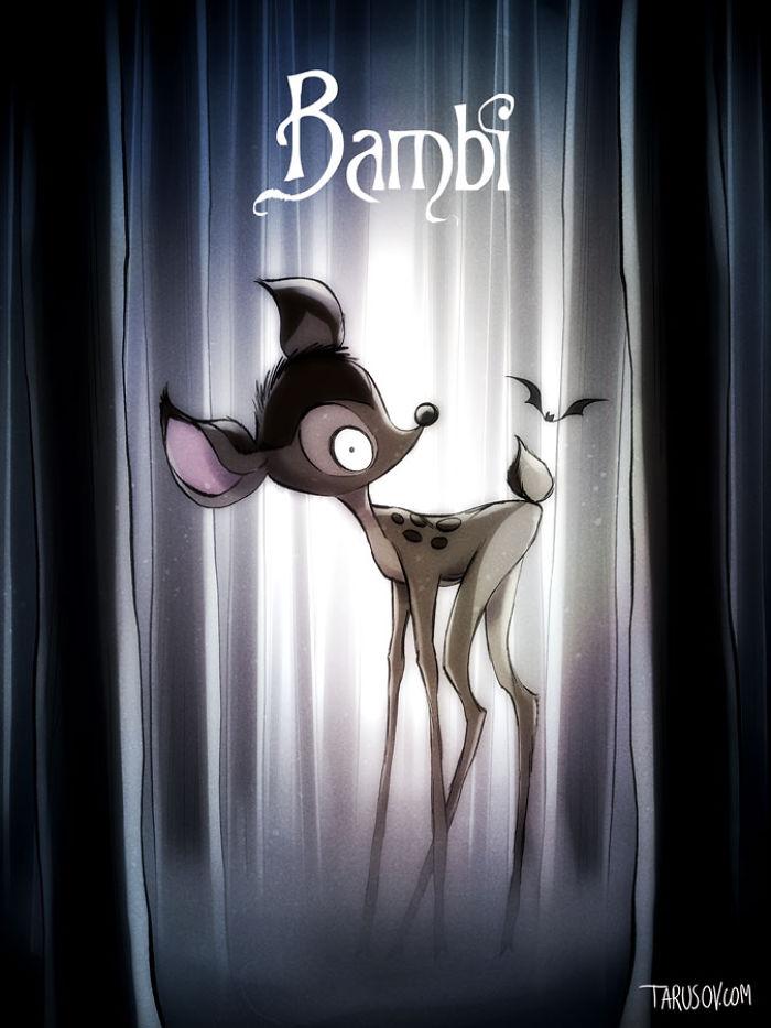 Come sarebbero stati i cartoni Disney se fossero prodotti da Tim Burton articolo