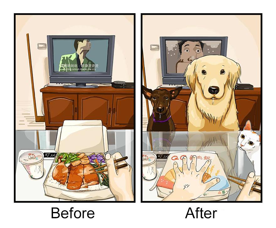 La vita PRIMA e DOPO aver adottato un CANE articolo