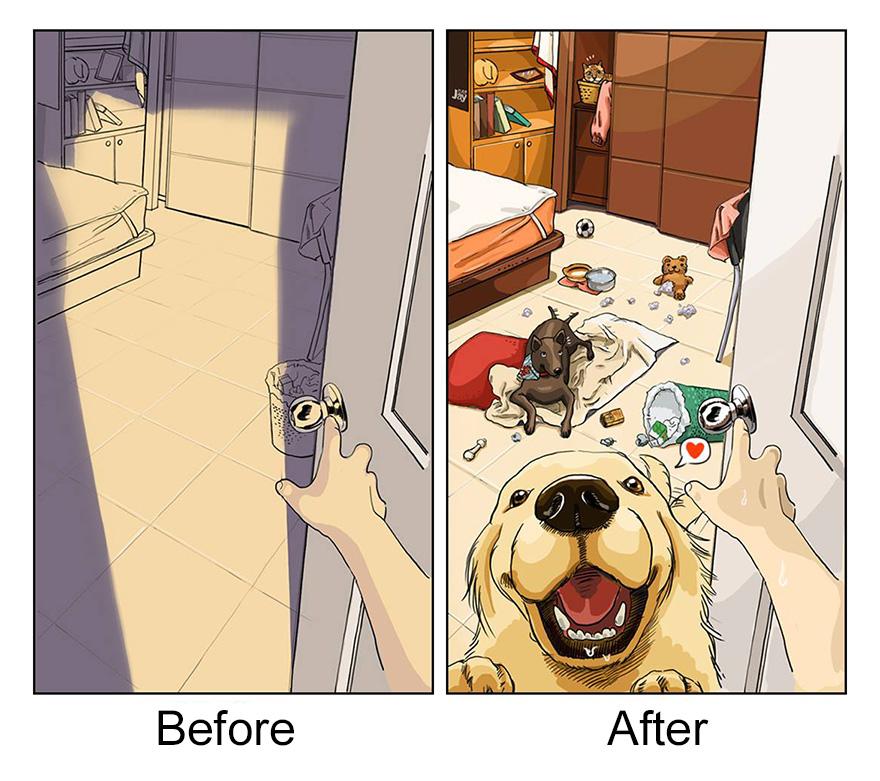 La vita PRIMA e DOPO aver adottato un CANE articolo