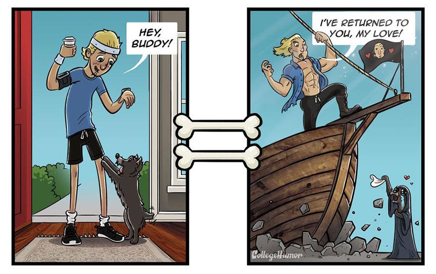 Come i cani vedono il mondo in 7 illustrazioni divertenti articolo