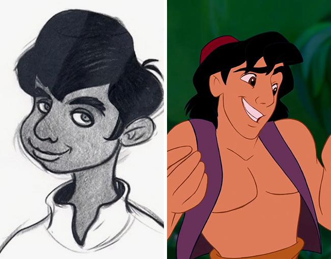 Svelati i disegni originali che hanno ispirato i personaggi Disney!