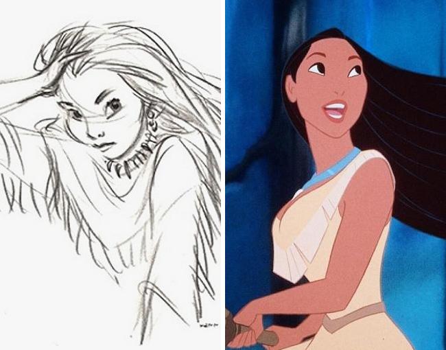 Svelati i disegni originali che hanno ispirato i personaggi Disney! articolo