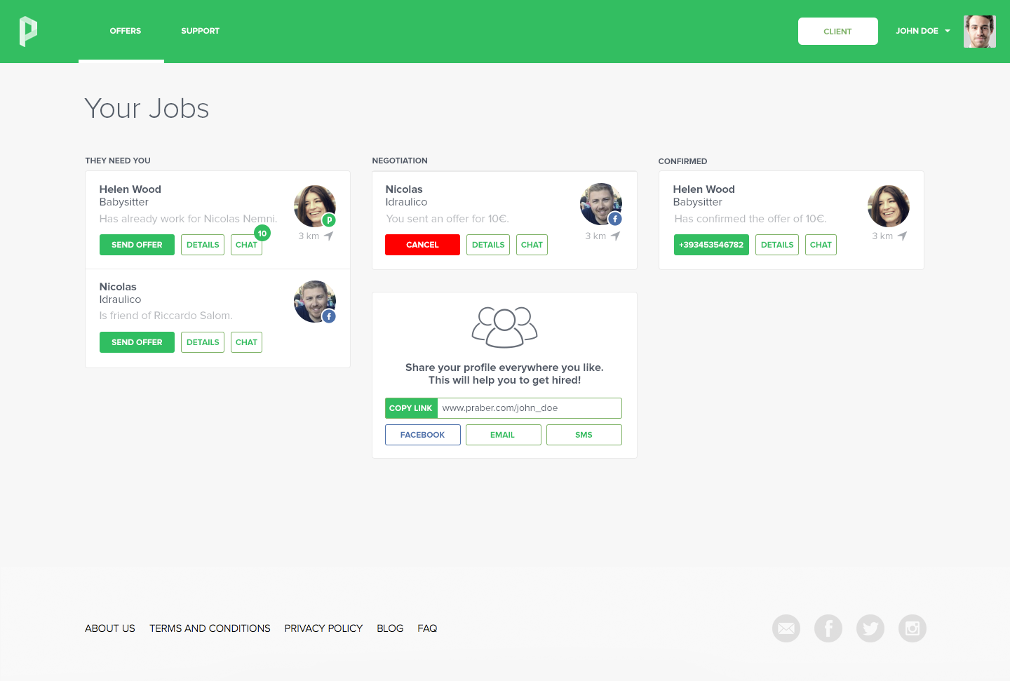 Arriva Praber, la piattaforma online del lavoro articolo