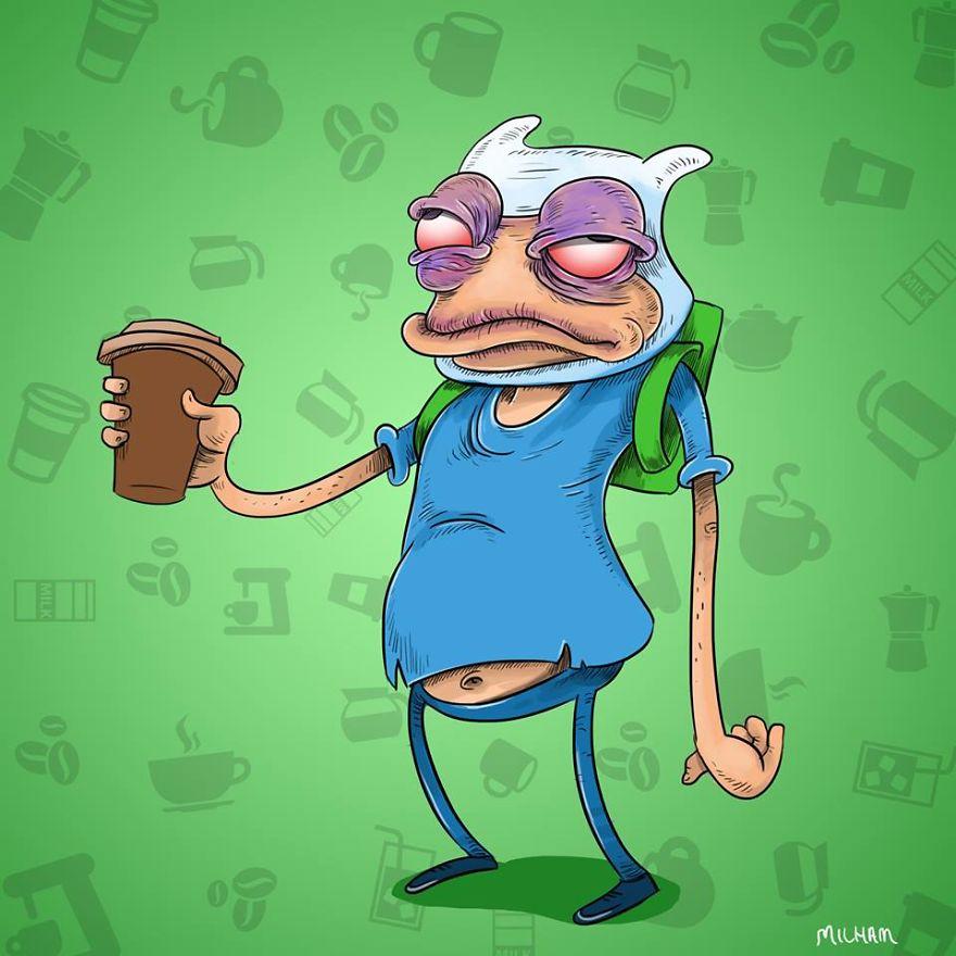 I protagonisti dei cartoni animati prima del caffè mattutino articolo