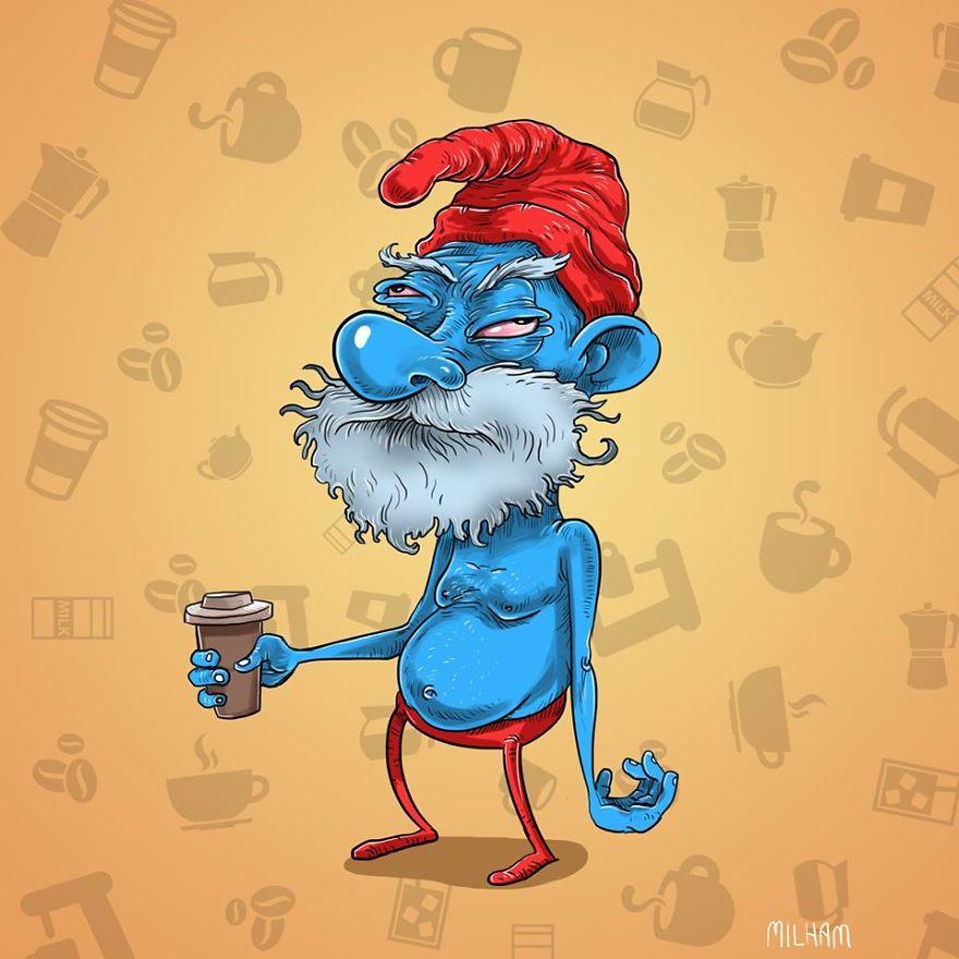 I protagonisti dei cartoni animati prima del caffè mattutino articolo